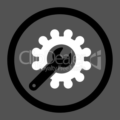 Customization flat black and white colors rounded vector icon