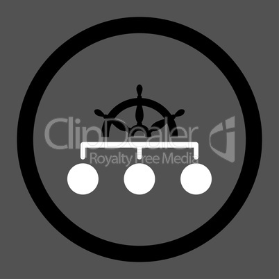 Rule flat black and white colors rounded vector icon