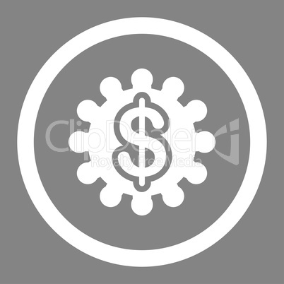 Payment options flat white color rounded vector icon