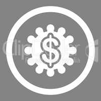 Payment options flat white color rounded vector icon