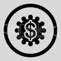 Payment options flat black color rounded vector icon