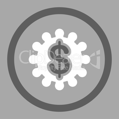 Payment options flat dark gray and white colors rounded vector icon