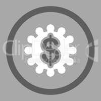 Payment options flat dark gray and white colors rounded vector icon