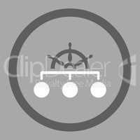 Rule flat dark gray and white colors rounded vector icon