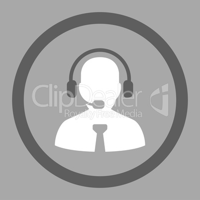 Support chat flat dark gray and white colors rounded vector icon