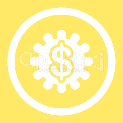 Payment options flat white color rounded vector icon