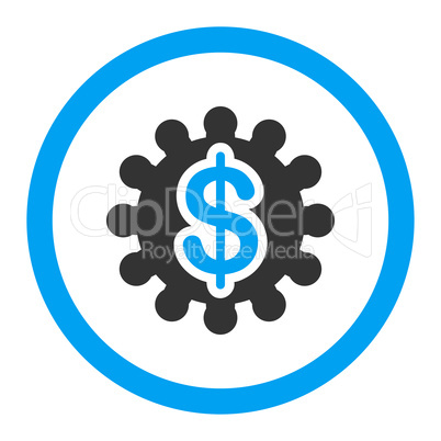 Payment options flat blue and gray colors rounded vector icon