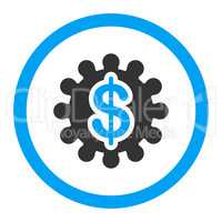 Payment options flat blue and gray colors rounded vector icon