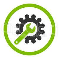 Customization flat eco green and gray colors rounded vector icon