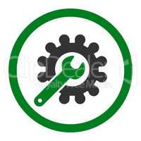 Customization flat green and gray colors rounded vector icon