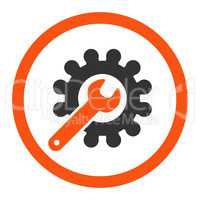 Customization flat orange and gray colors rounded vector icon