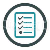 Checklist flat soft blue colors rounded vector icon