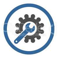 Customization flat cobalt and gray colors rounded vector icon