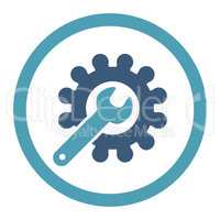 Customization flat cyan and blue colors rounded vector icon