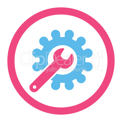 Customization flat pink and blue colors rounded vector icon