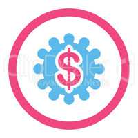 Payment options flat pink and blue colors rounded vector icon