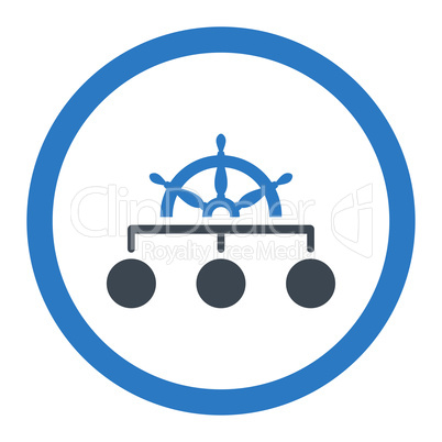 Rule flat smooth blue colors rounded vector icon