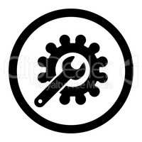 Customization flat black color rounded vector icon