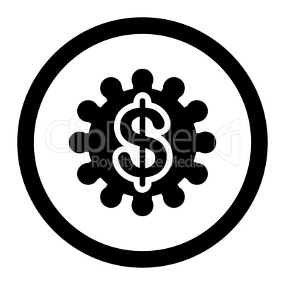 Payment options flat black color rounded vector icon