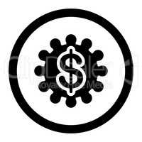 Payment options flat black color rounded vector icon