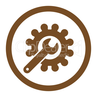 Customization flat brown color rounded vector icon