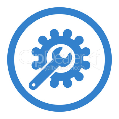 Customization flat cobalt color rounded vector icon