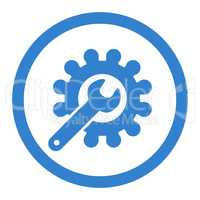 Customization flat cobalt color rounded vector icon