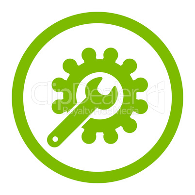 Customization flat eco green color rounded vector icon