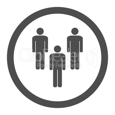 Community flat gray color rounded vector icon