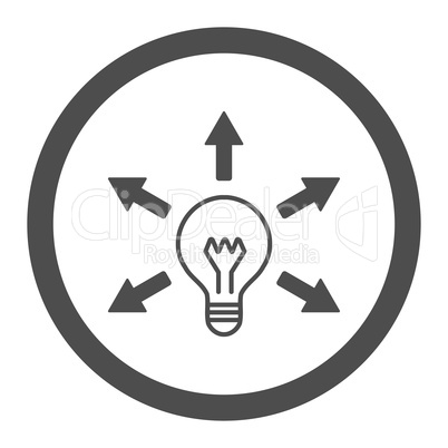 Idea flat gray color rounded vector icon