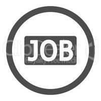 Job flat gray color rounded vector icon