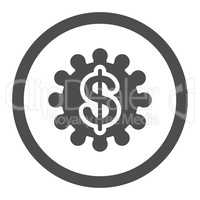 Payment options flat gray color rounded vector icon