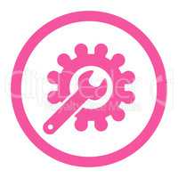 Customization flat pink color rounded vector icon
