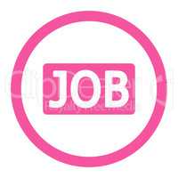 Job flat pink color rounded vector icon