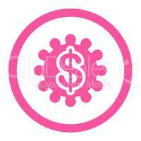 Payment options flat pink color rounded vector icon
