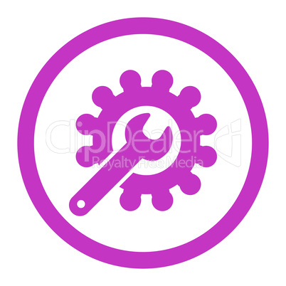 Customization flat violet color rounded vector icon