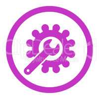 Customization flat violet color rounded vector icon