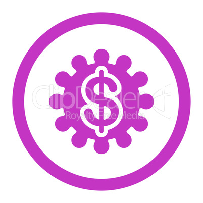 Payment options flat violet color rounded vector icon