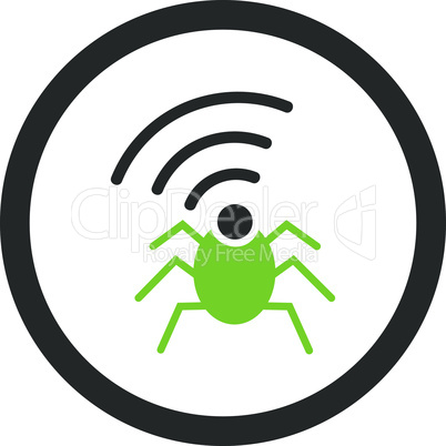 Bicolor Eco_Green-Gray--radio spy bug.eps