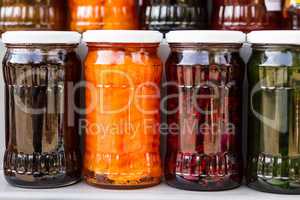 Jars of tasty jam