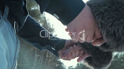 Love - romantic couple holding hands