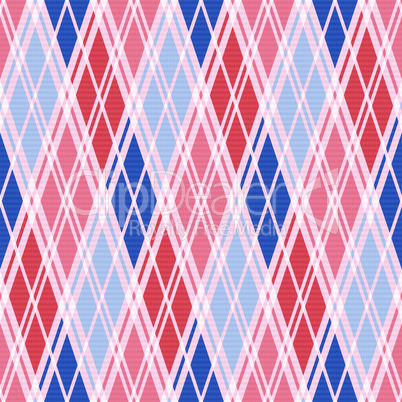 Rhombic seamless pattern in red an blue trendy hues