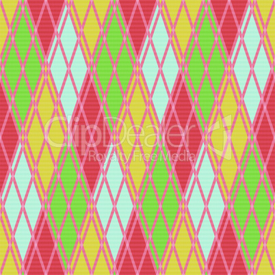 Rhombic seamless pattern in various motley colors