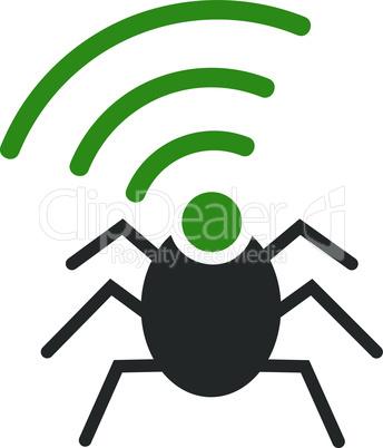 radio spy bug--Bicolor Green-Gray.eps