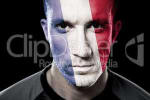 Composite image of french rugby player