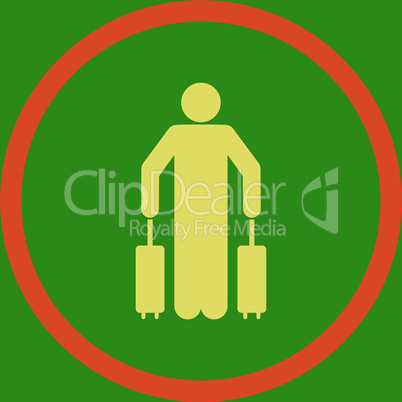 bg-Green Bicolor Orange-Yellow--passenger baggage.eps