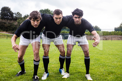 Rugby players ready to play