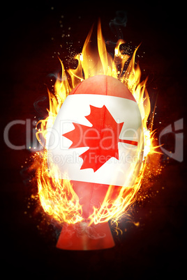 Composite image of canada rugby ball