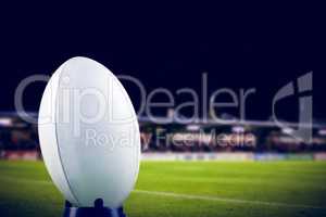 Composite image of rugby ball