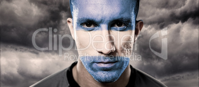 Composite image of scottish rugby player